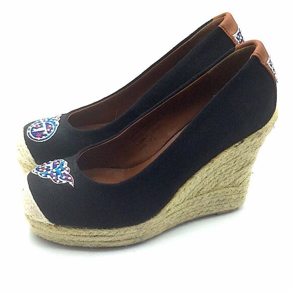NFL Titans Team Black & Brown Leather Wedges - Picture 3 of 7